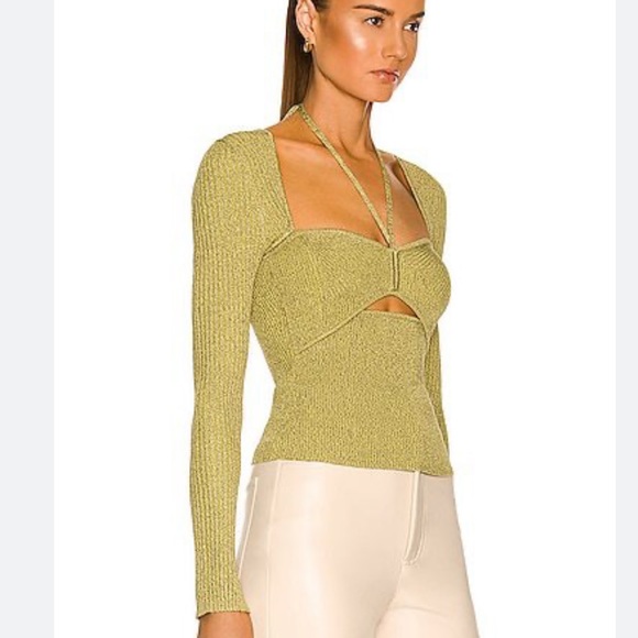 Simkhai Simkhai Alexia Compact Rib Sweetheart Sz XS - Picture 2 of 10